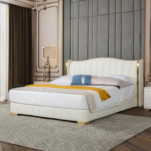 Özel fiyatlarla fabrika kaynağından doğrudan ahşap çerçeve ile lüks konfor Modern tasarım yumuşak yatak - Product Image 2