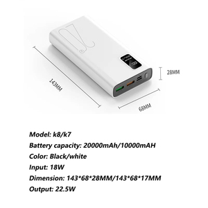 New Model Hot Sale Quick Charge <strong>QC3.0</strong> PD22.5w 3 <strong>Output</strong> Double <strong>Input</strong> 20000mah Super Fast Charge <strong>Power</strong> <strong>Bank</strong> 10000mah - Product Image 6