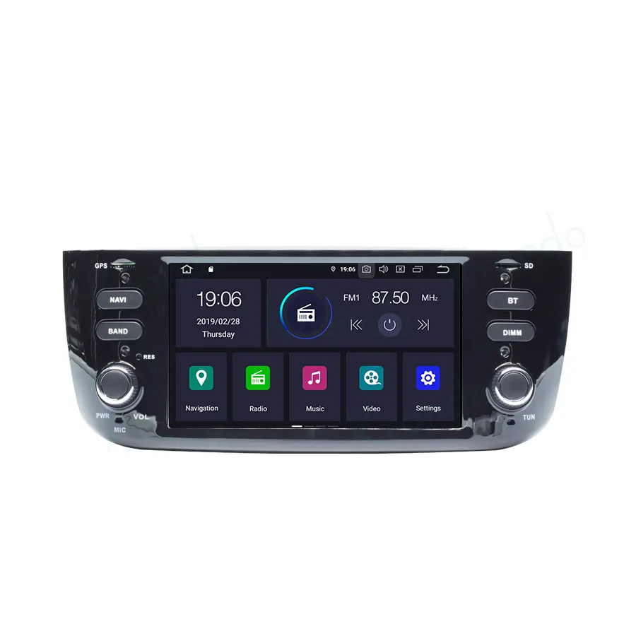 Android 11.0 4 Gam 64 Gam Đài Phát Thanh Đa Phương Tiện Xe Hơi Cho Fiat Punto Linea 2010-2015 Navigation Head Đơn Vị Carplay Stereo GPS Tablet