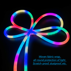 360Degree Round Neon Rope Light 16mm Diameter Woven Neon Light Dream Color Can Support <strong>Program</strong> for Home Decor - Product Image 4