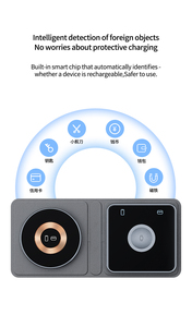 ที่ชาร์จไร้สายแบบพับได้2-in-1สำหรับอุปกรณ์ Apple และ Android นาฬิกาอัจฉริยะและโทรศัพท์ที่มีคุณสมบัติแม่เหล็ก - Product Image 3