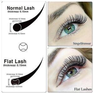 Wholesaler <strong>Sable</strong> Mink Individual <strong>Lashes</strong> Silk Soft Natural Flat Ellipse Eyelash Extensions Mink Individual Eyelash Extensions