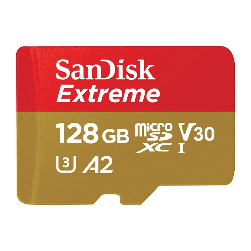 Vente en gros de carte SD Sandisk Extreme originale SDSQXA2 64G 128G TF Carte SD pour appareil photo Smartphone Carte mémoire SD avec adaptateur