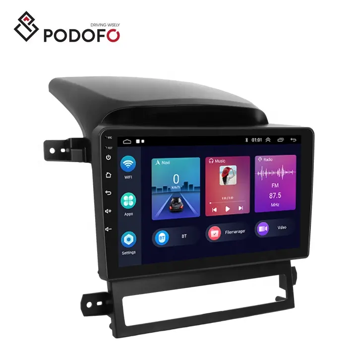 Podofo 9 ''android 13 đài phát thanh xe cho Chevrolet Captiva 2009-2012 Carplay Android tự động GPS Wifi BT FM RDS fascia Bảng điều chỉnh nhà máy