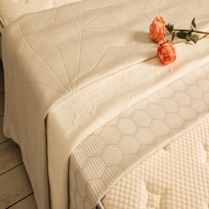 Free Sample 100% Polyester Knitted Fabric for Mattress <strong>Gray</strong> Lightweight &amp; Water Resistant with Dot Pattern Low MOQ - Product Image 1