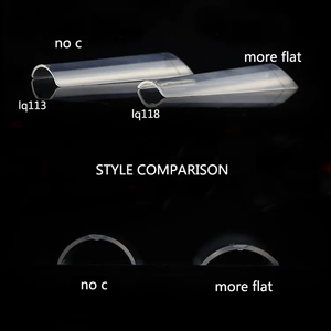 卸売りXL XXL XXXLスクエアノーCカーブプレス爪先端ハーフカバーネイルチップ - Product Image 3