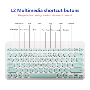 Wireless <strong>Keyboard</strong> BT 2.4G <strong>Keyboard</strong> Office Chocolate Keycap, Compact Layout Computer Wireless <strong>Keyboard</strong> - Product Image 4