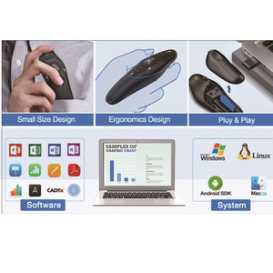 2,4 GHz drahtloser Laser-Pointer-Clicker-Präsentator Rotlicht-USB- und USB-C-Empfänger für Tagungen, Schulungen und Lehre - Product Image 5