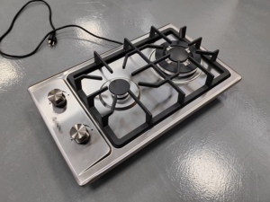 310 * 510MM不锈钢燃气灶具两个燃烧器-1.0-3.5kW输出和金属旋钮