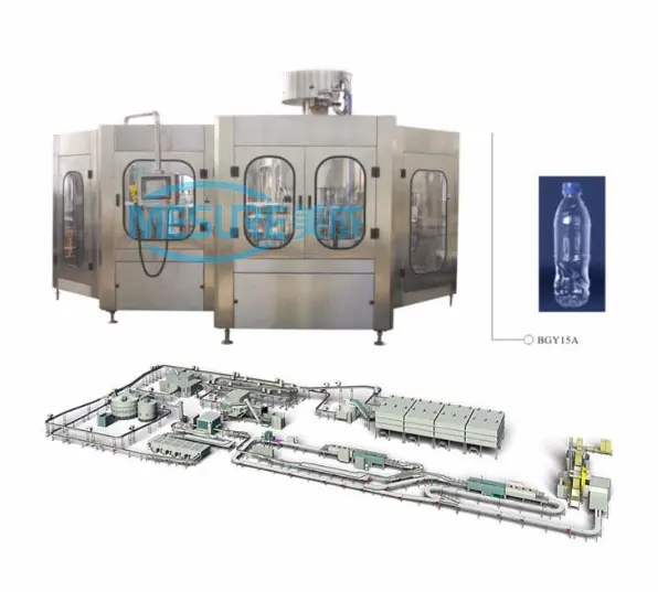 200-2000ml 플라스틱 병을 위한 자유로운 훈련 자동적인 24-24-8 탄산 음료 충전물 기계