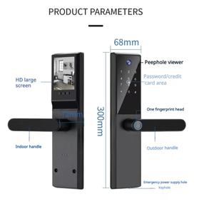 New tuya Wifi lổ nhìn trộm vân tay mật khẩu khóa thông minh từ xa Video màn hình cao Thẻ điện tử máy ảnh kỹ thuật số khóa thông minh - Product Image 3