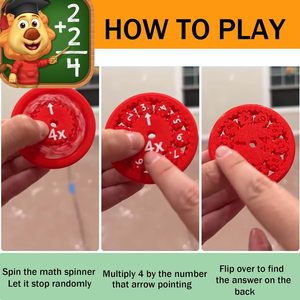 18ชิ้น Fidget spinners เกมคณิตศาสตร์และการแบ่ง Fidget SPINNER สำหรับโรงเรียนอนุบาลคณิตศาสตร์การเรียนรู้ของเล่น Fidget สนุก - Product Image 5