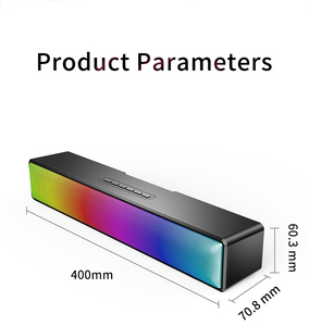 Sistema de cine en casa SubWoofer de graves pesados altavoces de luz LED RGB Barra de sonido estéreo Bluetooth inalámbrico Gaming PC altavoz de ordenador - Product Image 6