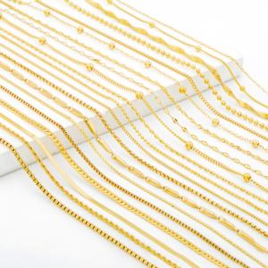 Waterproof PVD 18K Gold Plated Stainless Steel <strong>Cross</strong> Snake Bone Wave Twist Box Choker Chains Necklaces <strong>for</strong> Jewelry DIY Making - Product Image 4