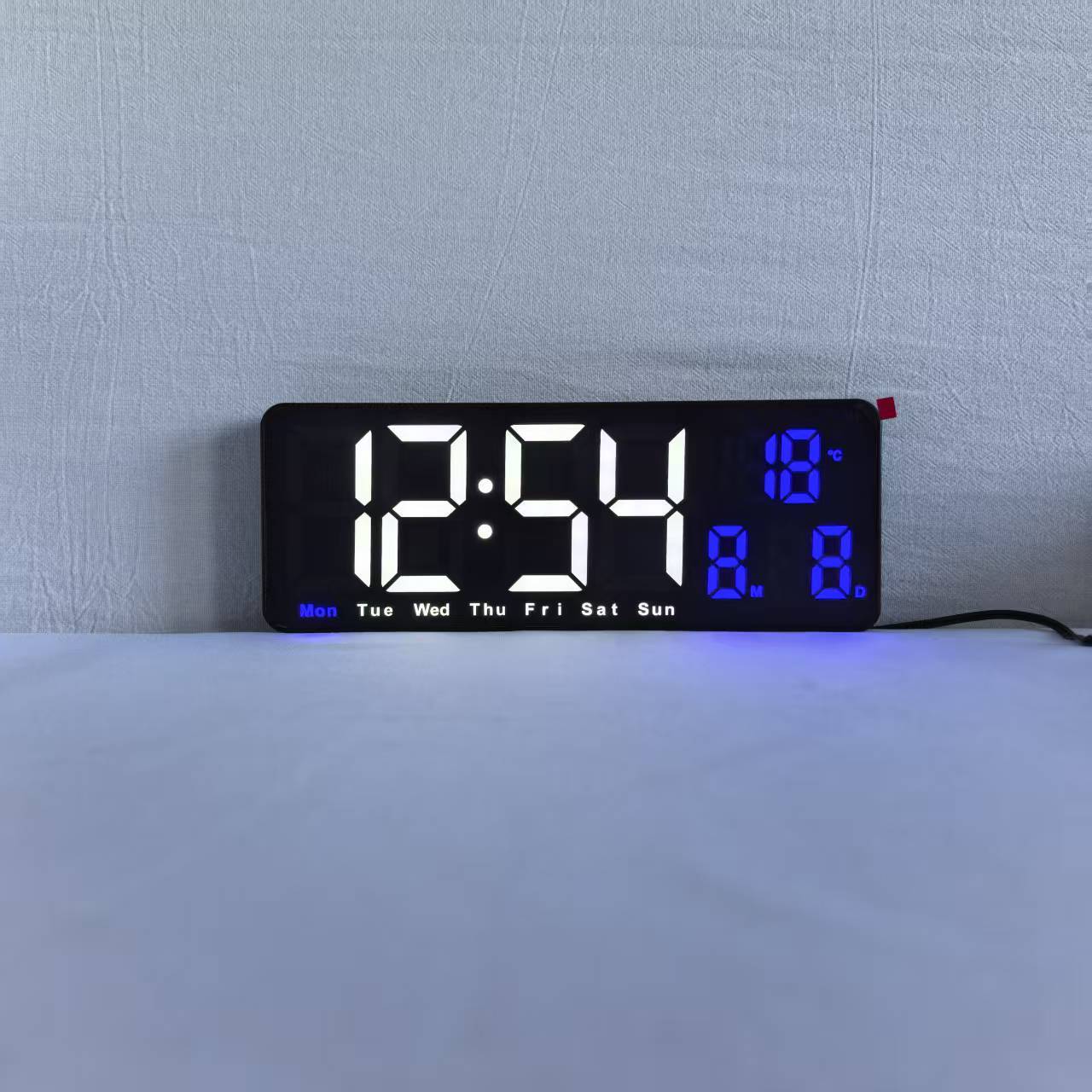 Black shell with white blue light