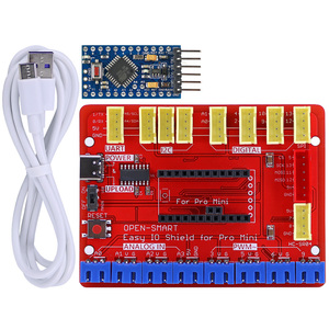 OPEN-SMART Easy IO Shield Kit Easy-plug colorato XH 2.54mm sensore di espansione con Pro Mini scheda/cavo USB per Arduino