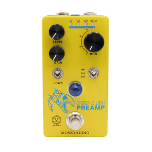 Moskyaudio แป้นเหยียบเอฟเฟกต์กีตาร์, เอฟเฟคกีต้าร์โอเวอร์ไดร์ฟเปิด/ปรีแอมป์สวิตช์โหมด4โหมดการควบคุมระดับ/เพิ่มระดับ - Product Image 2