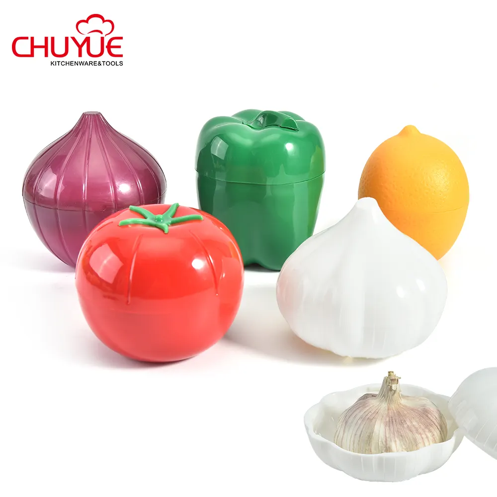 Factory Tik Tok Hot Selling Plastic Lemon Green peppers Garlic Tomato Onion Container For Foods Storage