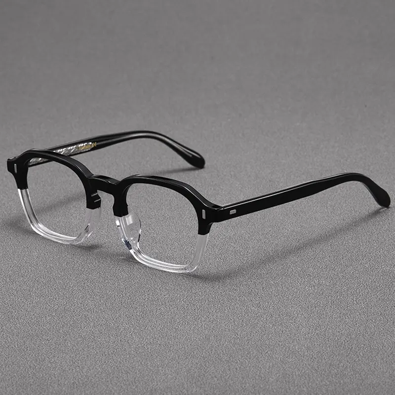 2024 rétro lunettes rondes filtre de lumière bleue ordinateur mâle carré cadre optique tr90 acétate femme accessoires à la mode