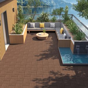 Chúng Tôi Miễn Phí Vận Chuyển Hàng Hóa Thời Tiết Rắn Keo Gỗ Nâu Lồng Vào Nhau Sàn Sàn Sàn Gạch Cho Ngoài Trời Patio Vườn - Product Image 4