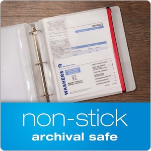 Rõ ràng thư mục PVC 3-lỗ đấm phù hợp với đầy đủ thư 8-1/<span class=keywords><strong>2</strong></span> "x 11" tấm thẻ bảo vệ nhựa nhiều màu Dây Kéo Túi Chất kết dính - Product Image 6