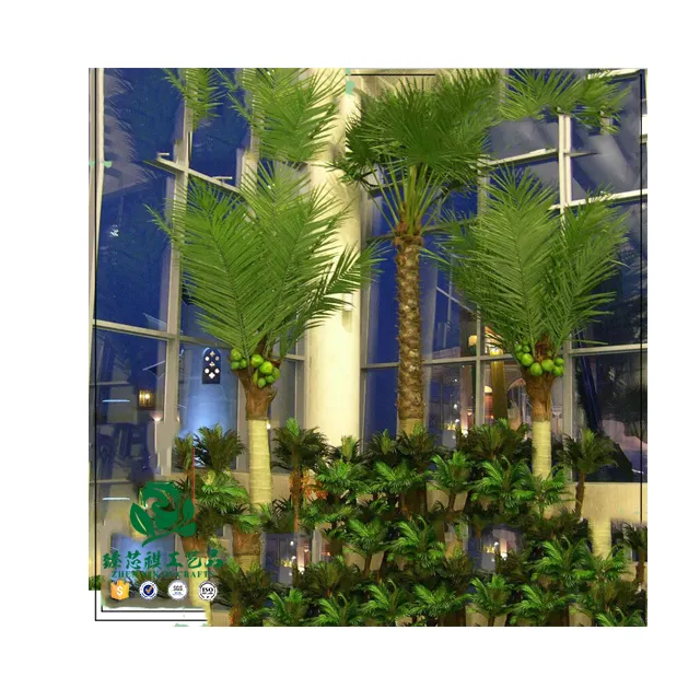 Outdoor15 القدم الاصطناعي شجرة جوز هند البلاستيك جوز الهند شجرة ل موضوع المياه حديقة الديكور