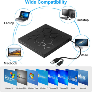 适用于笔记本电脑/台式机/Macbook便携式超薄多功能7合1外部DVD驱动器USB 3.0 CD驱动器DVD RW驱动器 - Product Image 3