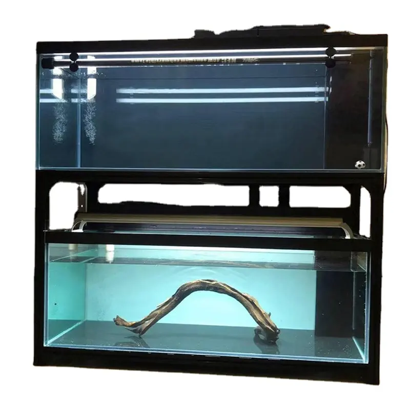 Acquario in vetro Ultra bianco trasparente acquario decorativo da 200 galloni scaffale per acquario scaffale in alluminio di dimensioni personalizzate per acquario