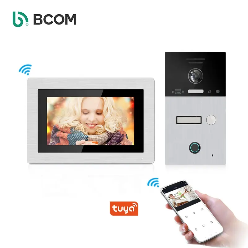 Bcomtech-timbre de puerta impermeable Ip65 inalámbrico, Panel de vídeo de alta gama, casa inteligente, apartamento, aplicación Tuya, al aire libre, se acepta CN;GUA