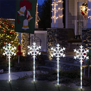 Cross Border 4 in 1 Solar Five-pointed Star <strong>Led</strong> Lawn Light Outdoor Courtyard Park Christmas Holiday Party Decorative