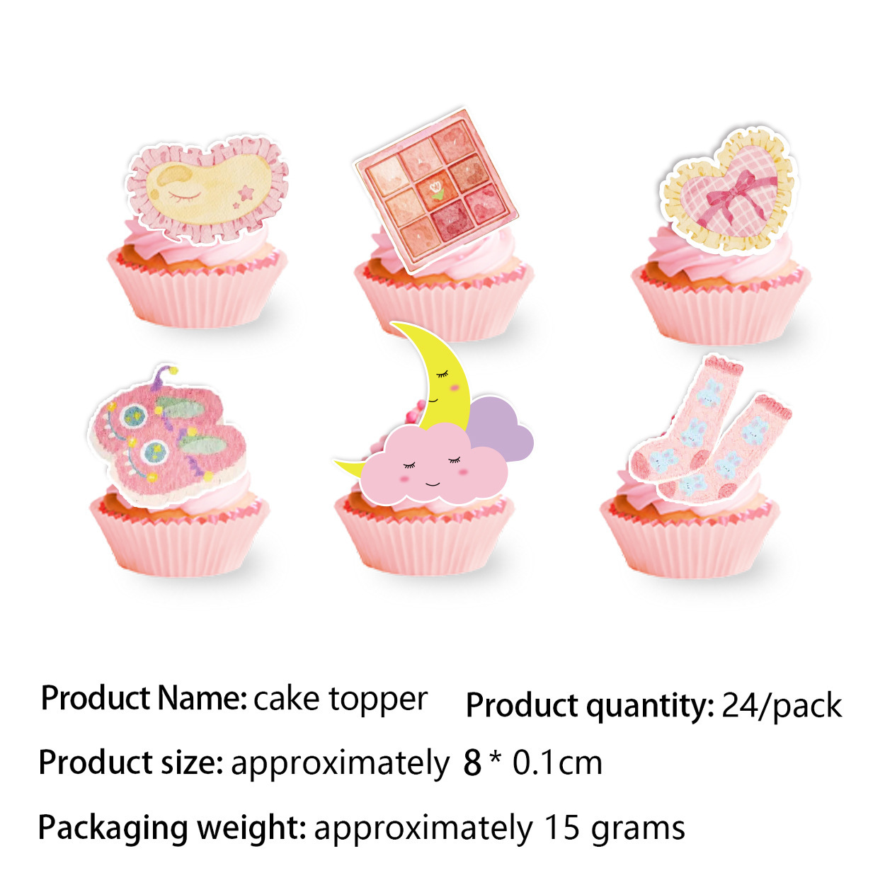 Embellisseurs de gâteau 24 pièces