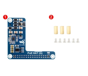 <strong>Power</strong> over Ethernet HAT (G) for <strong>Raspberry</strong> <strong>Pi</strong> 5 5V 5A Output Supports 802.<strong>3</strong>/af Standard Development Board for <strong>Raspberry</strong> <strong>Pi</strong>