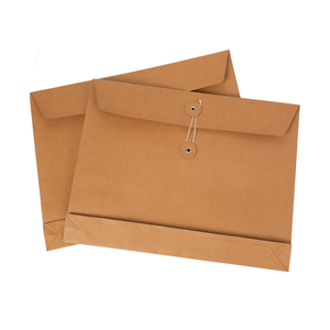 Kraft papier umschlag mit Knopf und Schnur Verschluss papier umschlag mit Schnur band - Product Image 5