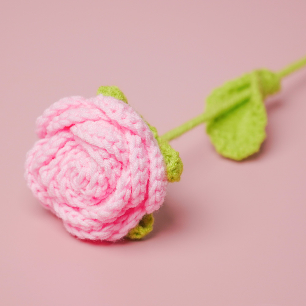 Una flor rosa terminada.
