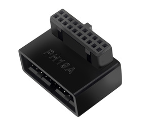 อะแดปเตอร์ซ็อกเก็ต20Pin 3.0 19Pin USB ทำมุม90องศาสำหรับเมนบอร์ดคอมพิวเตอร์ตั้งโต๊ะหัวปลั๊กภายใน USB3.0 19/20P - Product Image 2