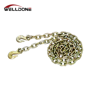 Golden Color Lashing Binding Drag <strong>Chain</strong> G70 Transport <strong>Chain</strong> with Clevis Grab Hook - Product Image 5