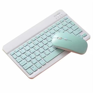 Ratón de oficina BT inalámbrico portátil y Mini teclado de bambú recargable RGB/LED con eje Cherry para aplicación de computadora portátil - Product Image 3