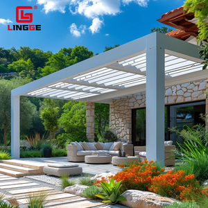 4mx5m nhà Nho bioclimatic nhôm Pavilion 20x14 sợi thủy tinh pergolas 6x6 500x500 Composite Trung Quốc pergola - Product Image 3