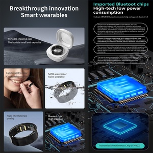 R02-2 Medical Grade Heart Rate <strong>Sensor</strong> Ti4403 Health Care Sleep Fitness Monitoring Smart Ring for IOS Android Smart Ring - Product Image 3