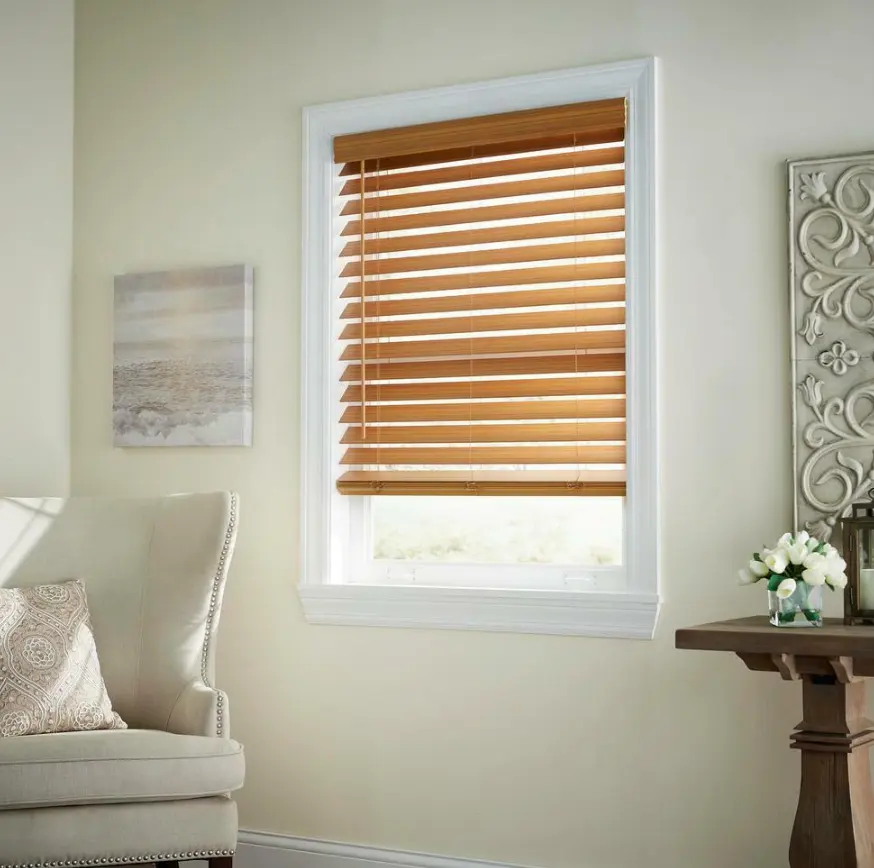 Natural And Environmentally Friendly Wooden Blinds Fully-automatic Machine Wooden Venetian Blind With 50mm Slats