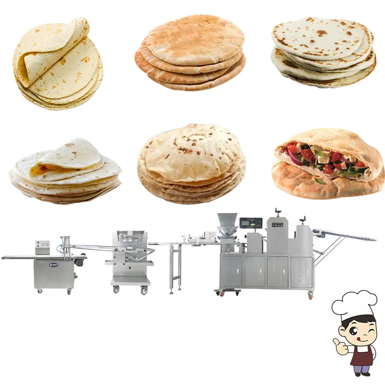 ราคาต่ำการออกแบบใหม่อัตโนมัติอุตสาหกรรม Pita เครื่องทำขนมปัง