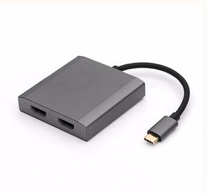High Quality Type C to <strong>Dual</strong> 4K 30Hz <strong>HDMI</strong> Port Hub 2 in 1 Adapter