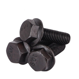 M8 Hex đầu mặt bích Bolt m6m10m16 lớp 8.8 10.9 12.9 đầy đủ chủ đề Đen oxide Hex bu lông - Product Image 3