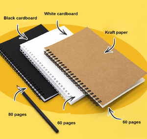 Papel Kraft A5 con logotipo personalizado, cuaderno diario en espiral con bobina, cuaderno diario con logotipo impreso, Bloc de notas ecológico, cuaderno de regalo promocional barato - Product Image 2
