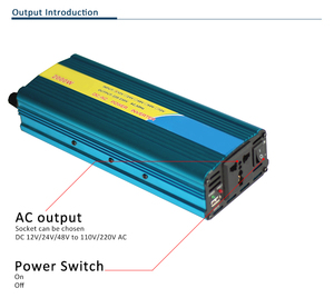 输入DC 12V 24v输出交流110V 220V 600VA 800VA 1000VA带USB充电功能的离网电源汽车逆变器 - Product Image 6