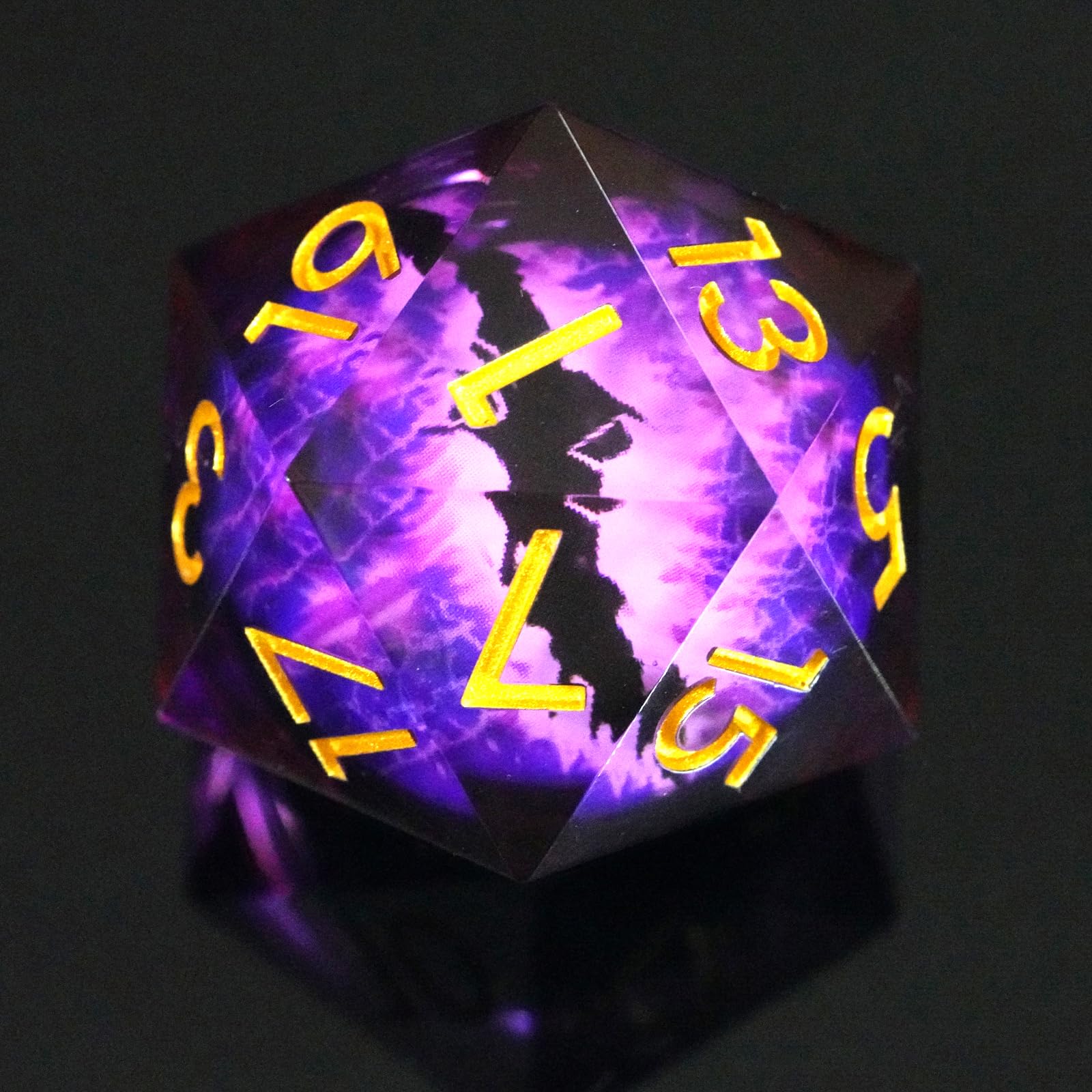 Purple Streak Lightning Eyeball-gold Ink