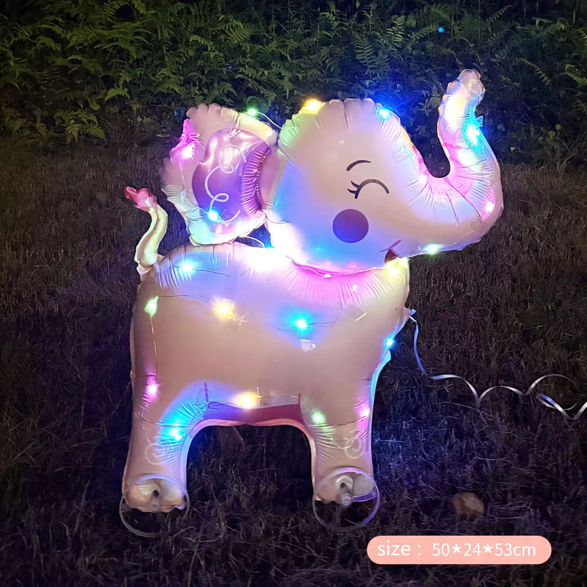 Led Colorful Pink Elephants