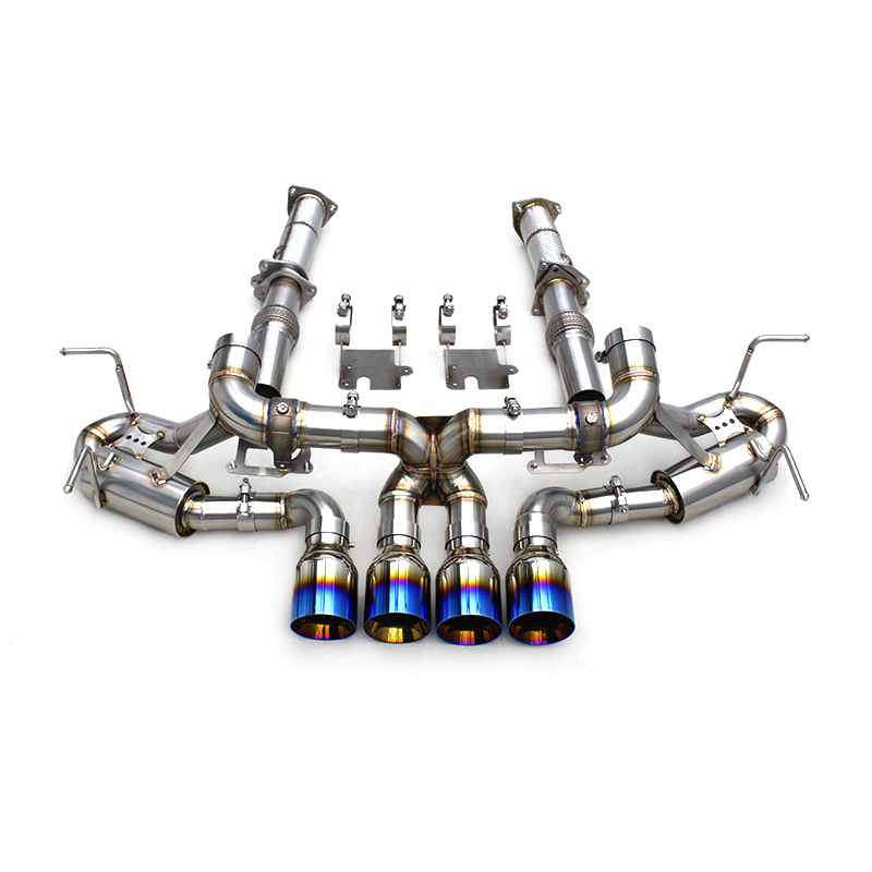 Tuyau de descente droit + catback en acier inoxydable SUS304 avec valve