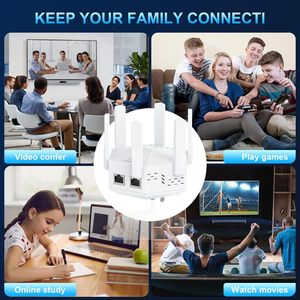 2024 WiFi扩展器信号增强器家用强大的6天线WiFi增强器-高达10000平方英尺覆盖范围 - Product Image 6