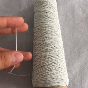 夹帽用白色松紧绳珠线弹力绳 - Product Image 2